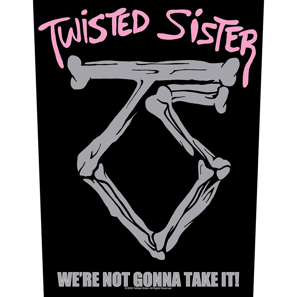 Twisted Sister - We're Not Gonna Take It Rugpatch - Zwart